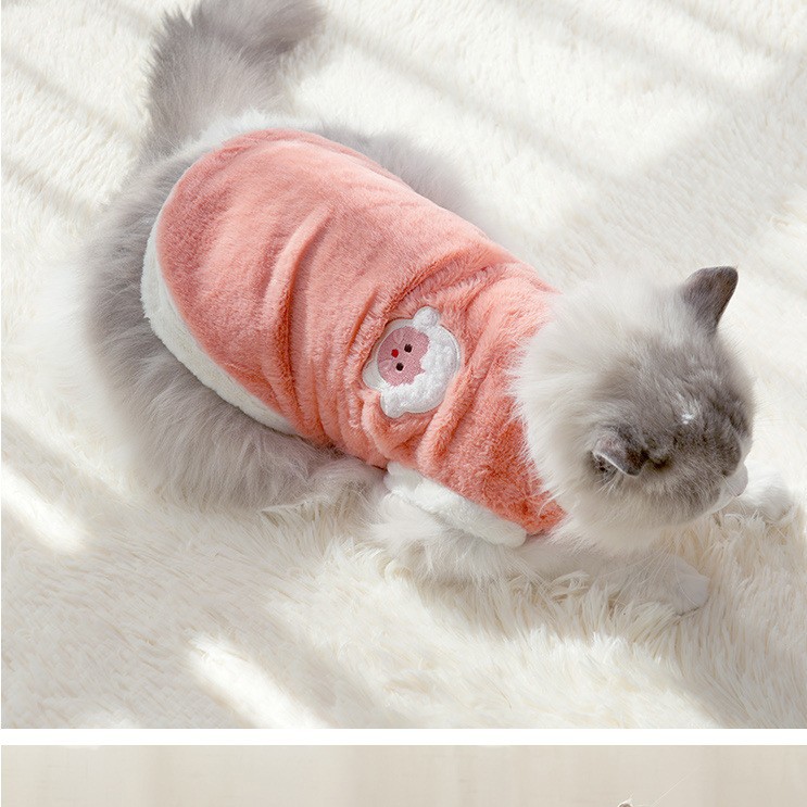 Lindo Otoño e Invierno ropa de gato perro invierno cálido engrosado chaleco anti-pelusa marioneta ropa para mascotas perro pequeño