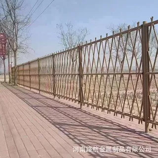 铝合金仿真竹篱笆不锈钢仿竹护栏新农村庭院菜园建设户外栅栏围栏