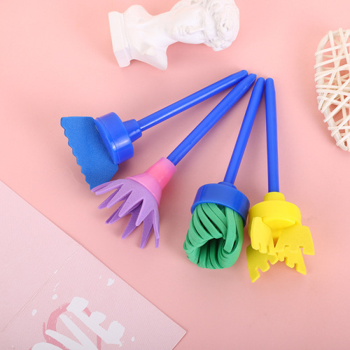 Children's Painting Sponge Brush EVA Seal Art Supplies Tools Graphic Roller Halloween Painting Graffiti Wholesale