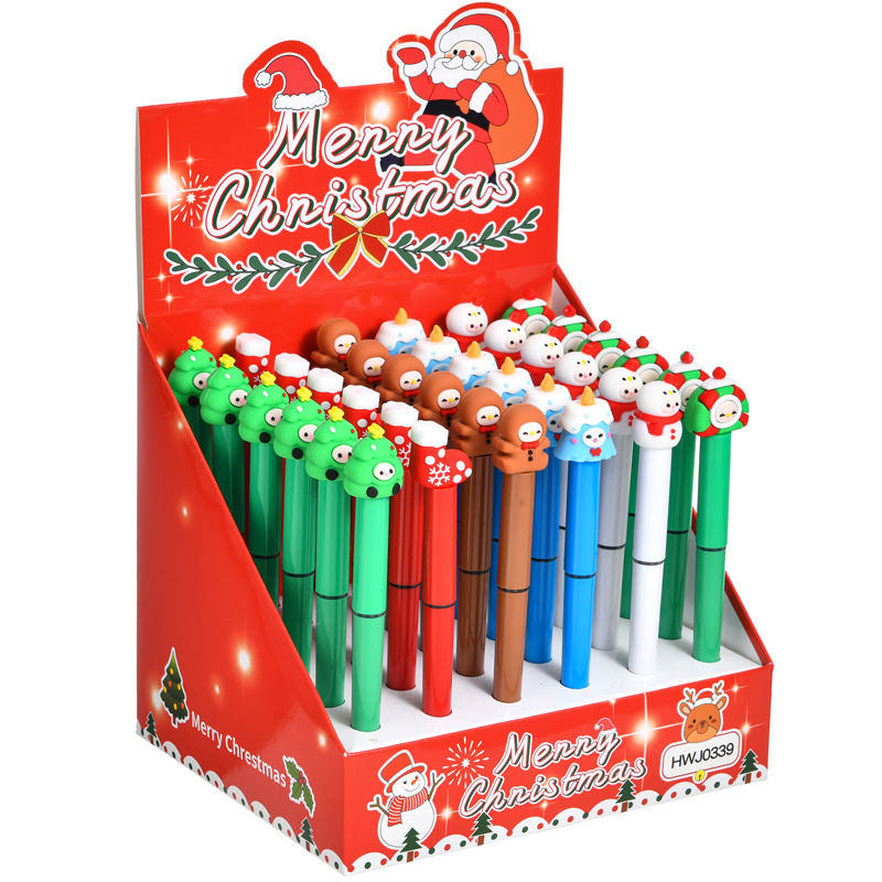 Navidad encantadora creativa dibujos animados papelería tipo líquido directo bolígrafo de secado rápido bolígrafo neutro estudiantes regalos de Navidad al por mayor image 5