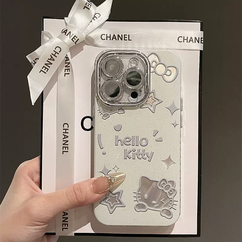 Hello Kitty, Apple, iPhone16, чехол совместимый с мультяшным дизайном, линза, iPhone13 Pro, 16promax