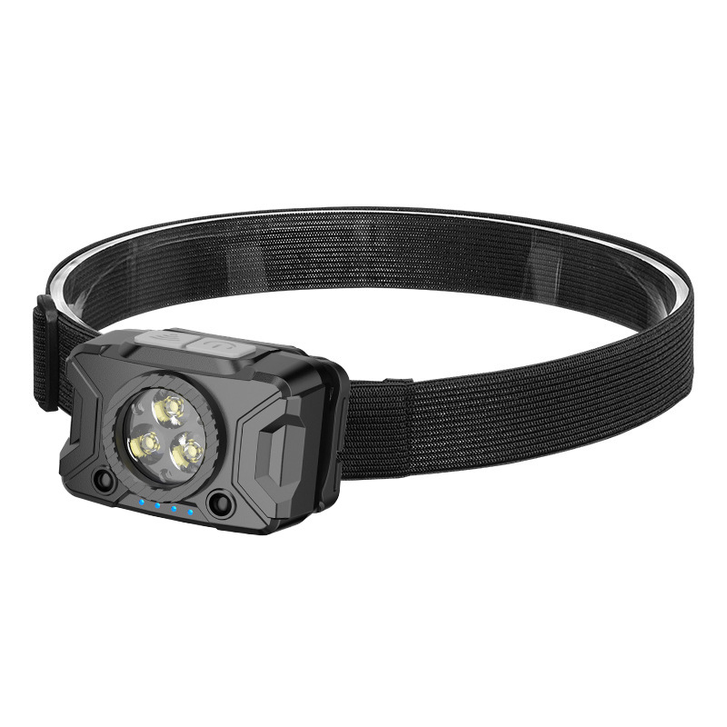 Nuevo faro transfronterizo de tres ojos iluminación de luz al aire libre luz de pesca nocturna larga duración luz de pesca ligera luz de trabajo impermeable