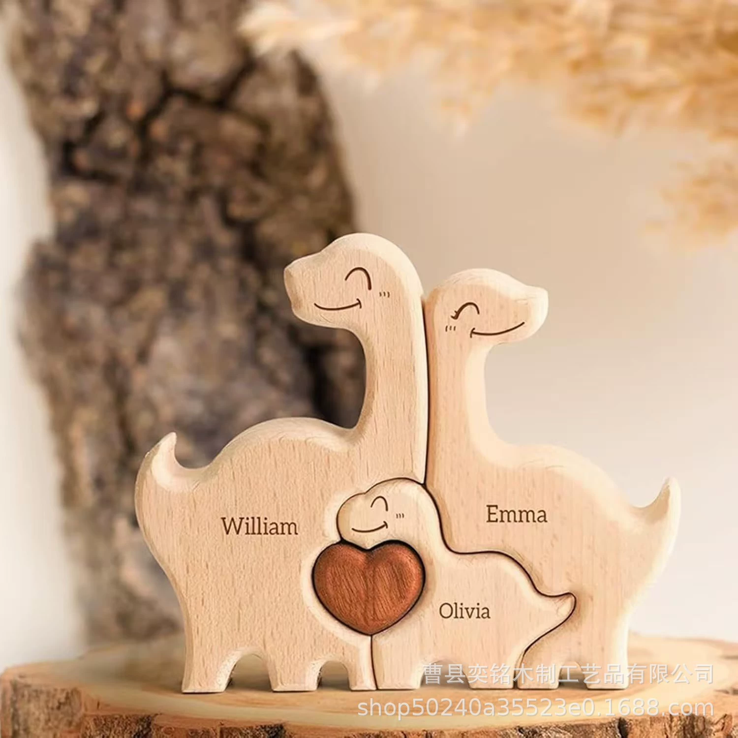 Amazon Wood Puzzle Животные Настольные украшения Домашние украшения Праздничная вечеринка Фотографические реквизиты из цельного дерева Ремесла