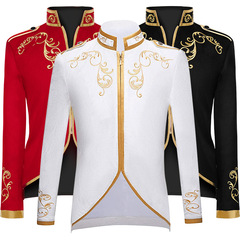 六一兒童男童歐洲風格宮廷話劇演出服鑲金花舞台白馬王子表演禮服