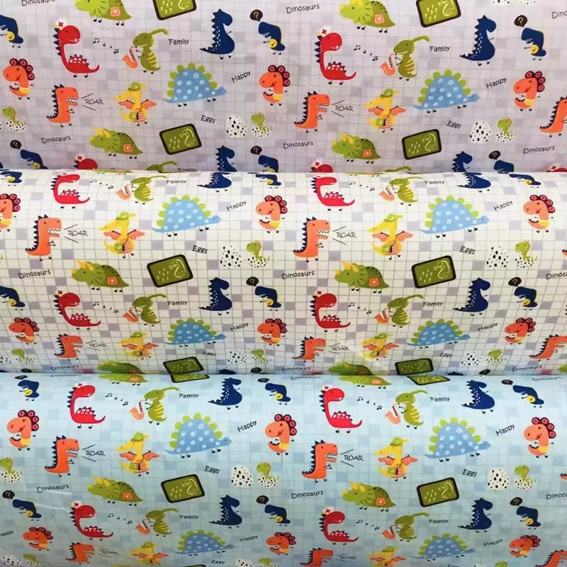 1.6米门幅 纯棉布料 幼儿园卡通棉布 棉布印花无荧光剂斜纹加密