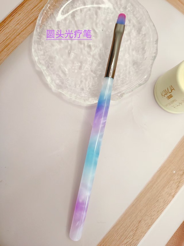 跨境渐变晕染美甲笔套装大方圆笔平头笔圆头笔渐变笔月牙笔拉线笔|undefined