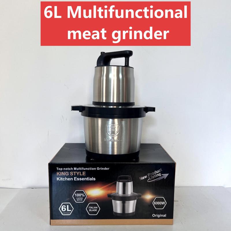 Fufumachine6L 電気ミートグラインダーガーリックミキサーと生地ミートボールビーター食品サプリメントマシンステンレス鋼|undefined