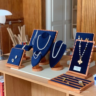 Export South Korea Wooden Jewelry Display Rack Jewelry Looking Jewelry Shop portrait vintage tray