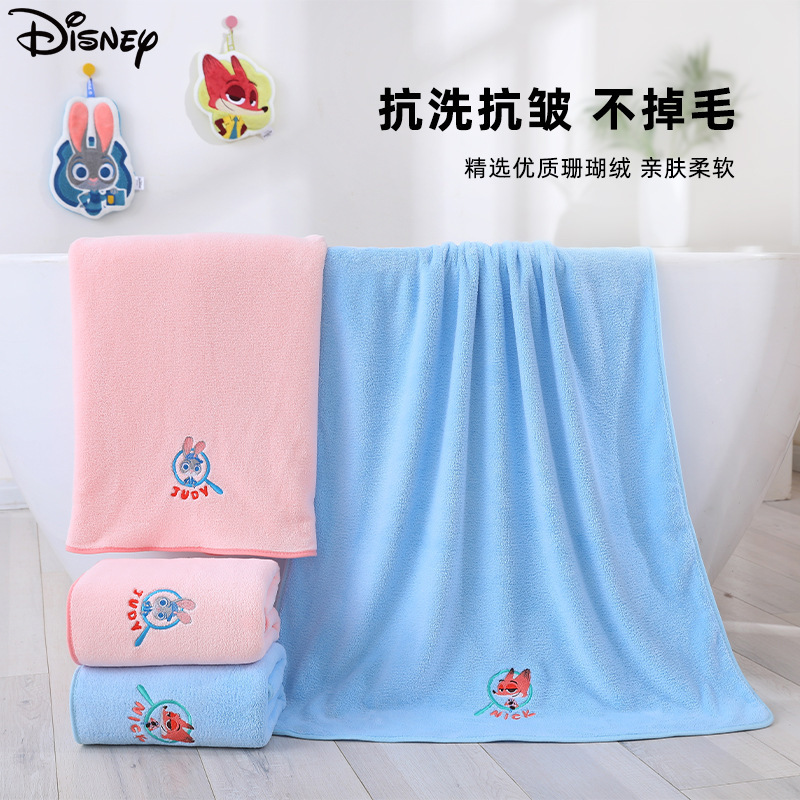 Disney Zootopia Bath Towel, Class A, Maternal and Infant Grade, Coral Fleece, Thick, Soft, Skin-Friendly, Judy Nick Bath Towel Disney Zootopia Bath Towel, Class A, Maternal and Infant Grade, Coral Fleece, Thick, Soft, Skin-Friendly, Judy Nick Bath Towel