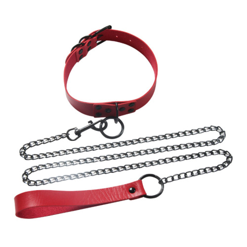 European and American punk style gothic dark personality traction rope collar all-in-one set neck collar neck collar necklace for women