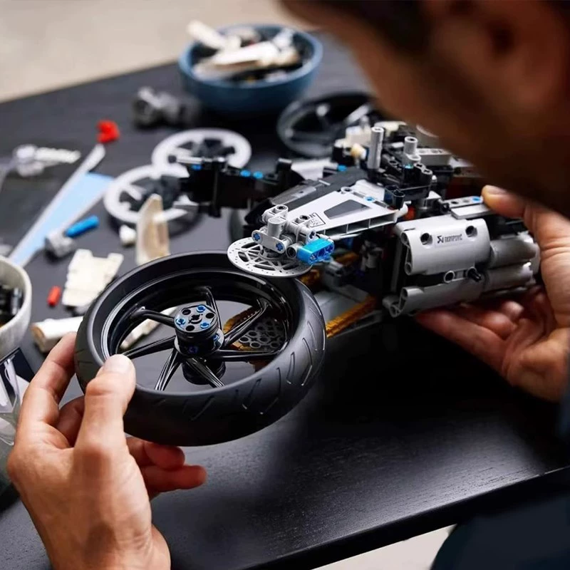 Lego, BMW, конструктор, мотоцикл, игрушка