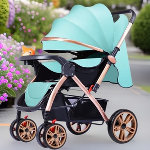 Baby stroller can sit and lie light folding small children baby baby two-way stroller stroller 0-3 years old