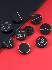 Black metal buttons wool coat cashmere coat high-end buttons versatile round men's and women's clothing suit buttons