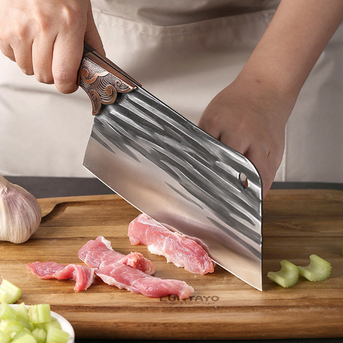 Yangjiang Pao Jianghu Kitchen Knife Stainless Steel Forged Chopping Knife Street Stall Mode Bone Chopping Knife Kitchen Knife Wholesale