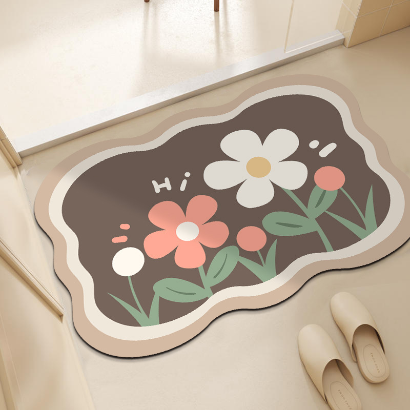 Diatomeeënaarde Zachte Mat Badkamer Sneldrogende Deurmat Waterabsorberend Antislip Toilet Klein Tapijt_voghion.com