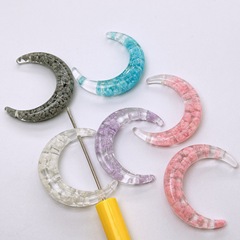 46 * 39mm通孔縦孔夜光雲月通孔月珠diy携帯チェーンビーズアクセサリー