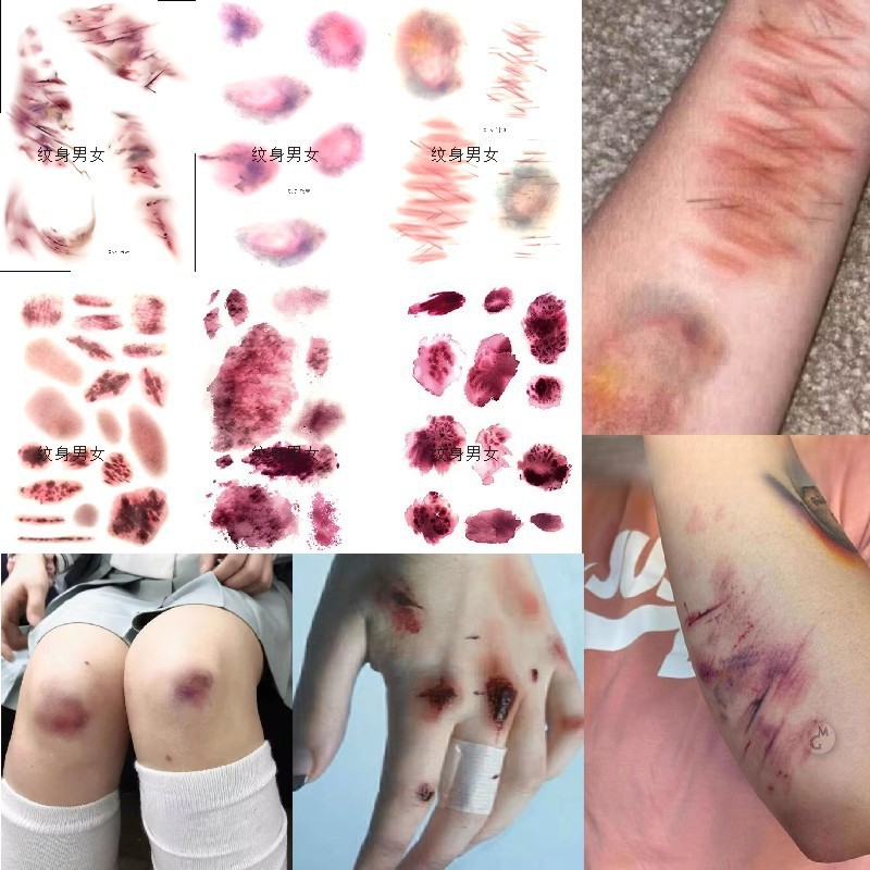 万圣节儿童妆容脸部贴纸 卡通搞怪个性脸部纹身贴纸 派对风贴纸|undefined