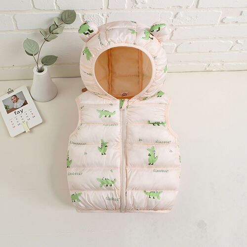 Infant down cotton vest  light and thin boys 'and girls' vest to warm up baby children's wear in autumn and winter