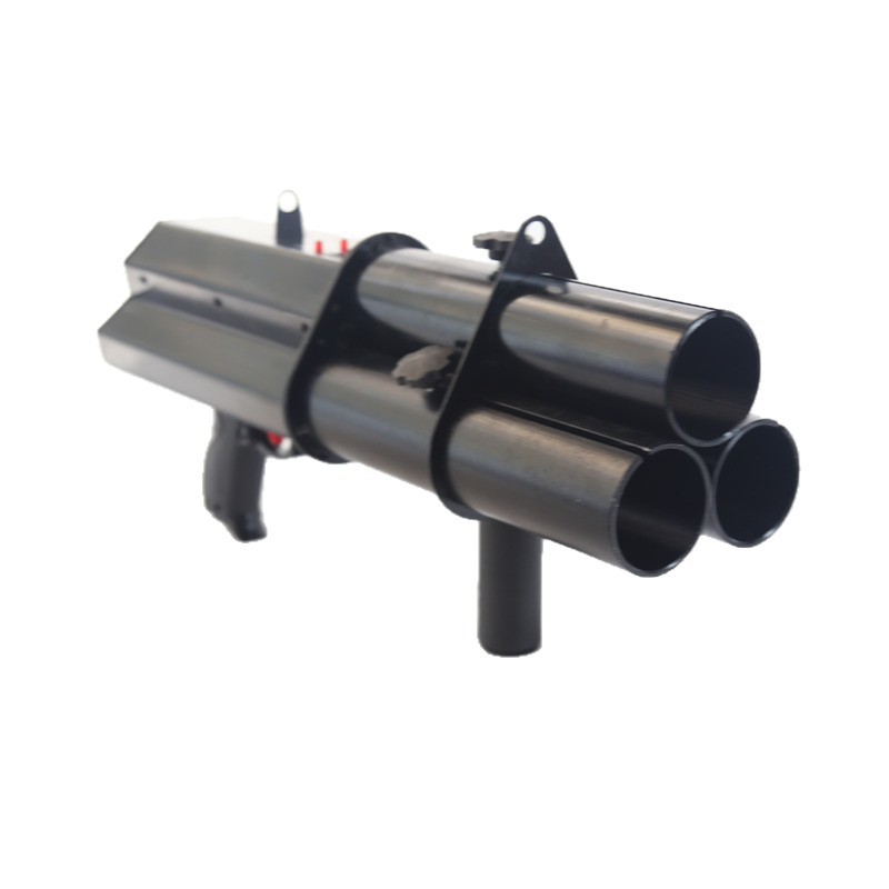 Three-Tube Electronic Salute Gun, Three-Head Electronic Salute Launcher, Electronic Fireworks Gun, Bar Atmosphere Props