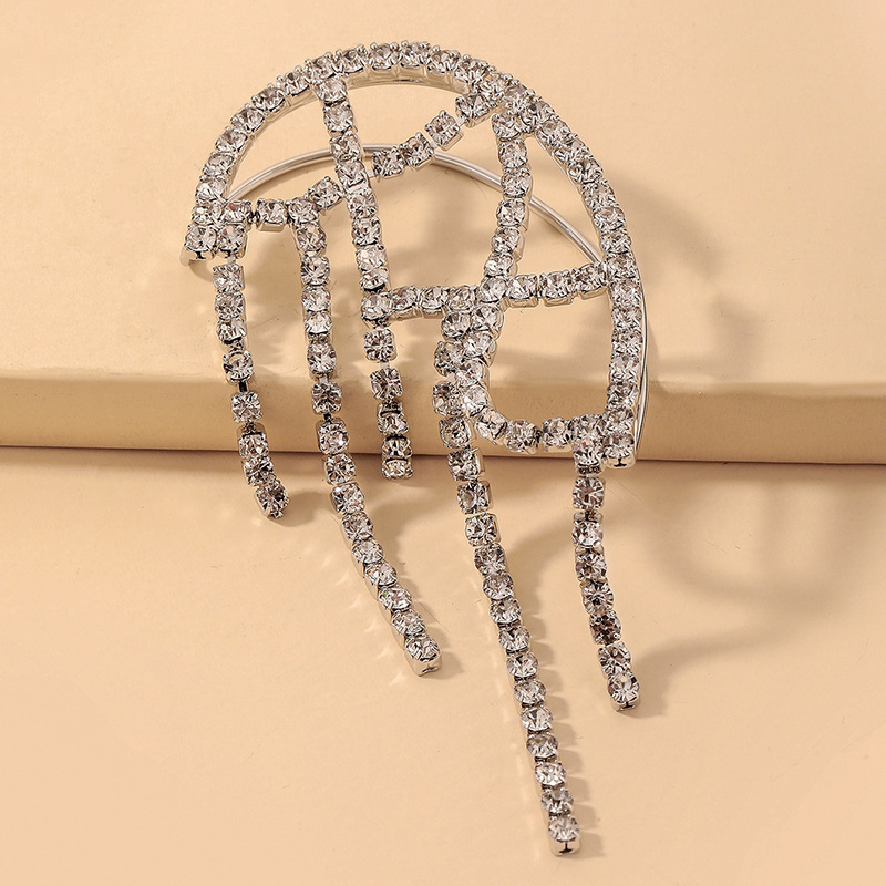 Wholesale Jewelry Fashion Full Of Rhinestones Tassel Ear Bone Clip Nihaojewelry display picture 3