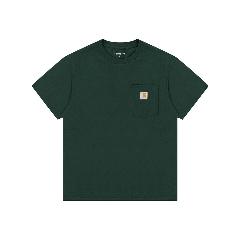 Carharttカハートk87小標純色工装ポケット半袖男女潮牌ゆるい丸首カップルtシャツ|undefined