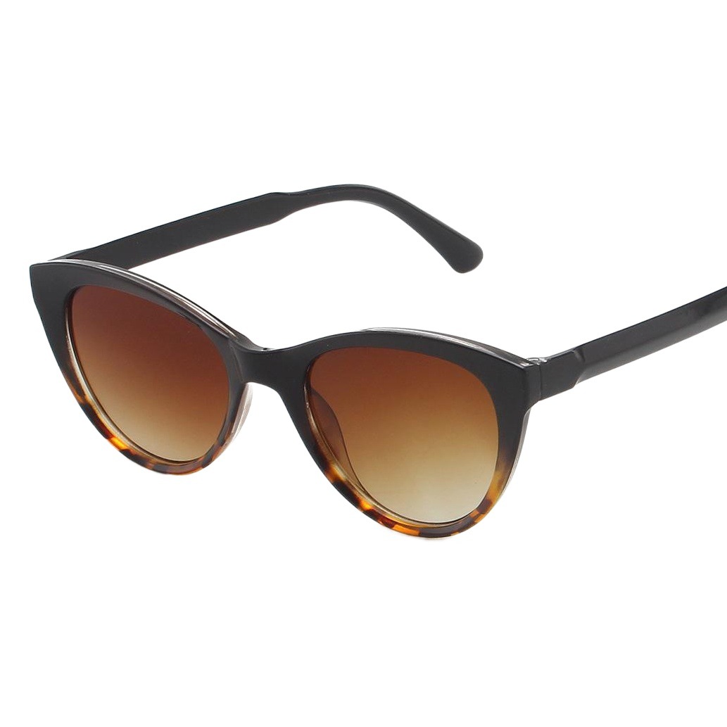 Europeo y americano Amazon moda retro gato ojo gafas de sol hombres y mujeres Blanco marrón personalizado gafas de sol