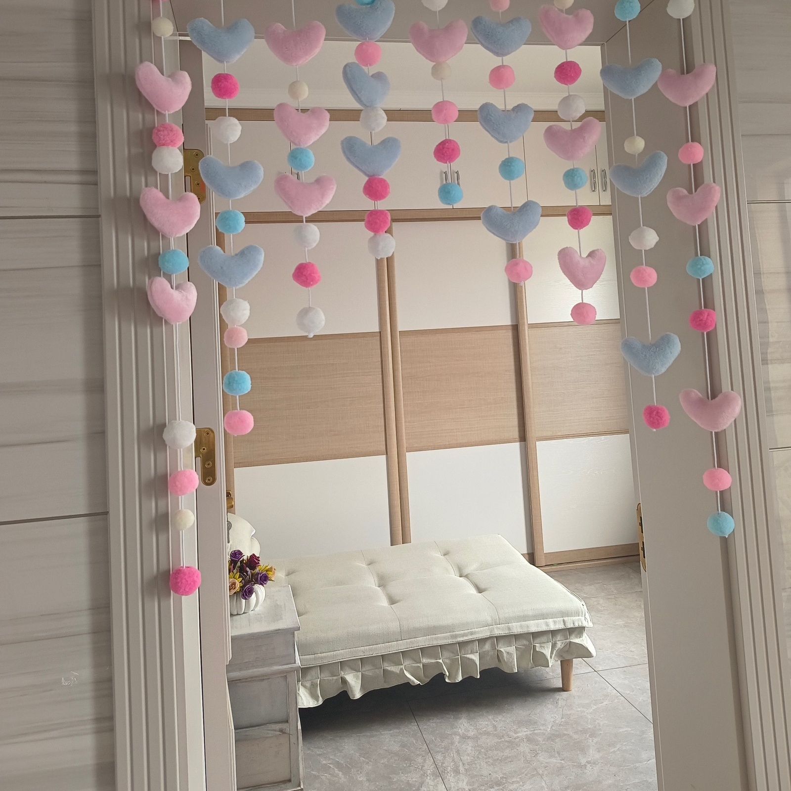 트레이스리스 후크가 있는 멀티 컬러 볼 2색 하트