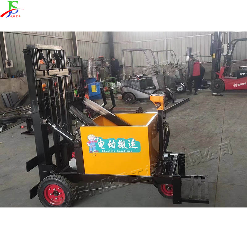 站驾式电动叉车 小型前移式电动运输车 0.5吨四支点平衡叉装车