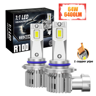 Cross-Border Direct Supply Car Led Headlights Non-Destructive Plug-In Car Lights H7H11 Double-Sided 8 Lamp Beads Led Car Headlights