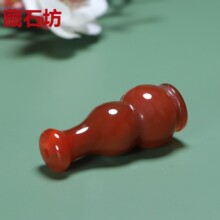 厂批发红白玛瑙葫芦旱烟嘴玉石A货烟嘴哨子 短款老式旱烟袋 烟具