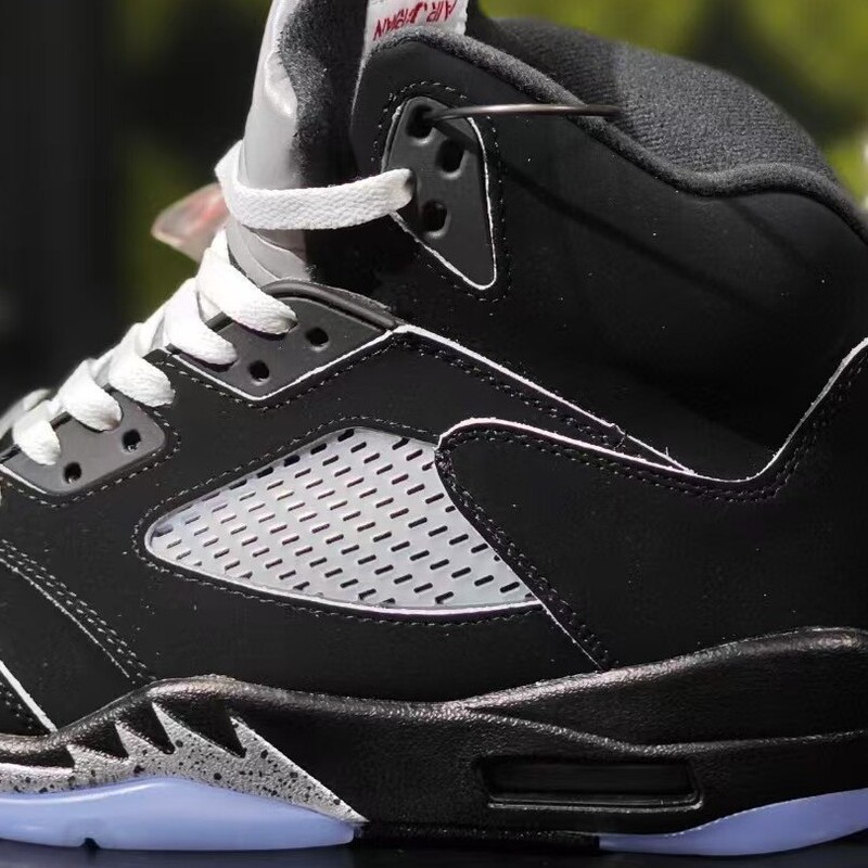 Overseas Version Jordan Aj5 Generation Hf3975-001 2025 Version 3m Reflective Air Cushion Sole First Layer Cowhide Shoes