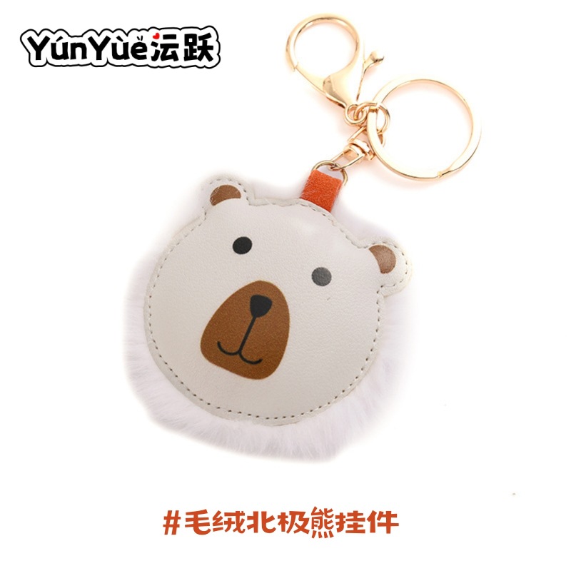 Oso polar peludo de cuero