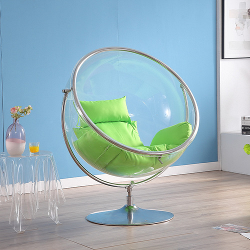 Social media trendy transparent bubble swing chair hemisphere hammock swing indoor outdoor balcony courtyard glass space chair
