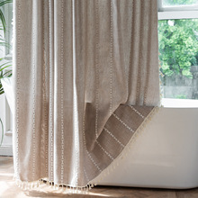 跨境亚马逊ins浴帘 免打孔浴帐浴室帘酒店衣帽间卫生间遮挡隔断帘