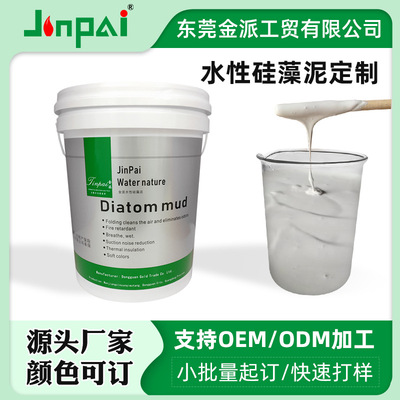 跨境水性硅藻泥涂料家用室内客厅房间内墙壁DIY面漆硅藻乳胶漆