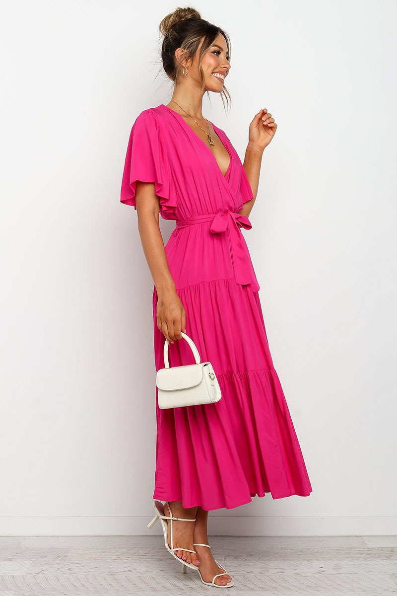 269g Weight Midi Dress Dress Length Type Short Sleeve Sleeve Length Princess Dress Dresses Type Regular Sleeve Sleeve Type Cotton, Polyester Fabric Type Mid Waist Waist Line Holiday, Daily, Selfie Occasion V Neck Neckline Regular Fit Fit Type Solid Color Pattern Summer Season Women's Gender Casual, Elegant, Streetwear Style Wholesale Women's Casual Elegant Streetwear Solid Color Holiday Daily Selfie V Neck Short Sleeve Princess Dress 29