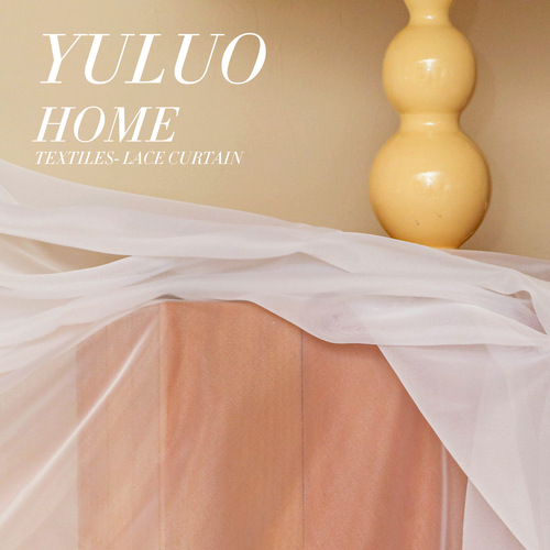 White French minimalist lace curtains, ready-made, without grommets, rod pocket, curtain hooks with holes for separation
