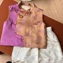 女童唐装儿童春秋装2025新款宝宝超好看洋气绝美薄款马甲外套上衣