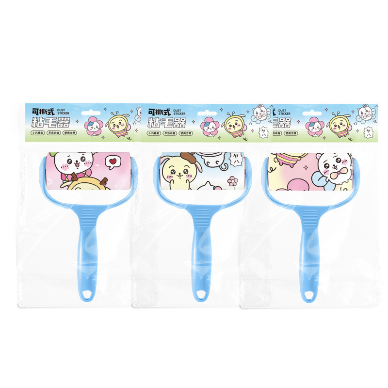 新品漫画柄粘着毛器セット替え替え付引き裂き式衣類ペット用毛掻きローラー粘着毛器|undefined