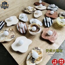 天然玉石中古风法式圆形壁灯设计师卧室床头客厅玄关过道氛围感灯