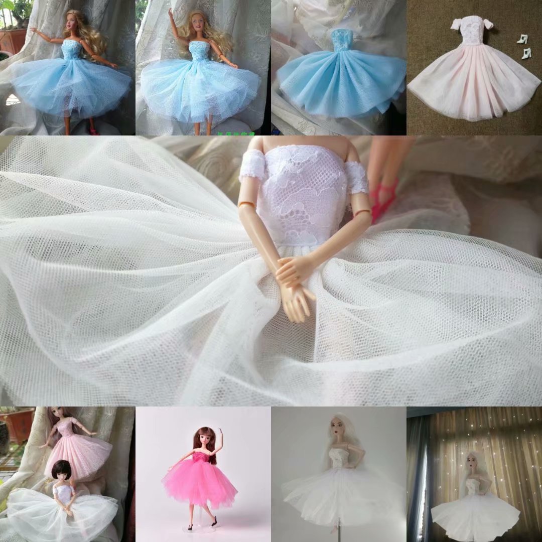 Doll Mini Skirt Mesh Dress Height 29cm Dress-Up Wedding Dress Short Skirt 6-Point Doll Mini Skirt