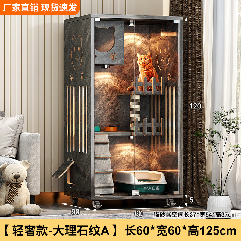 Casa villa para gatos Four Seasons Jaula para gatos universal Marco de escalada para gatos de madera de gran tamaño Nido para gatos Jaula para mascotas integrada Casa para mascotas