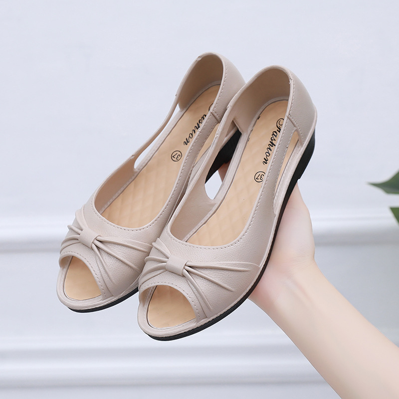 Summer comfortable sandals wedge heel flat