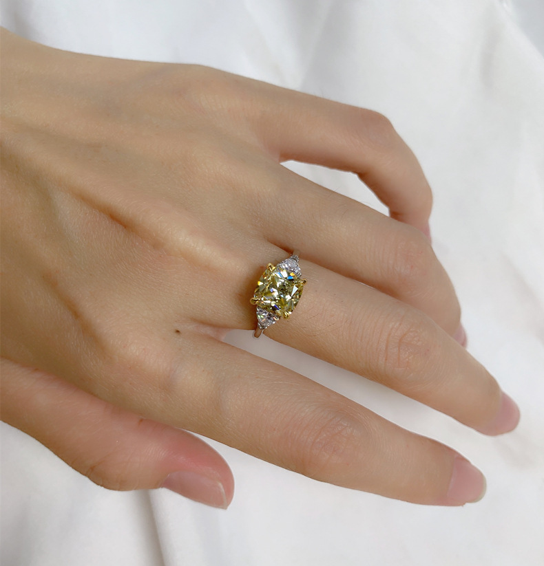 Fashion Geometric Sterling Silver Inlay Zircon Rings 1 Piece