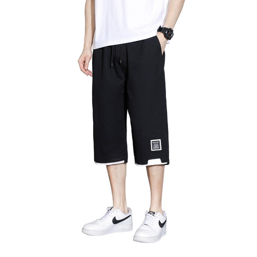 Men's Loose Summer Trend Cargo Shorts, Thin Seven-Foot Breathable Athletic and Casual Pants
