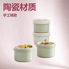 サラリーマン向けの断熱ランチボックス 2025 新しい電子レンジ対応セラミックライナーランチボックス、食事アーティファクト付き