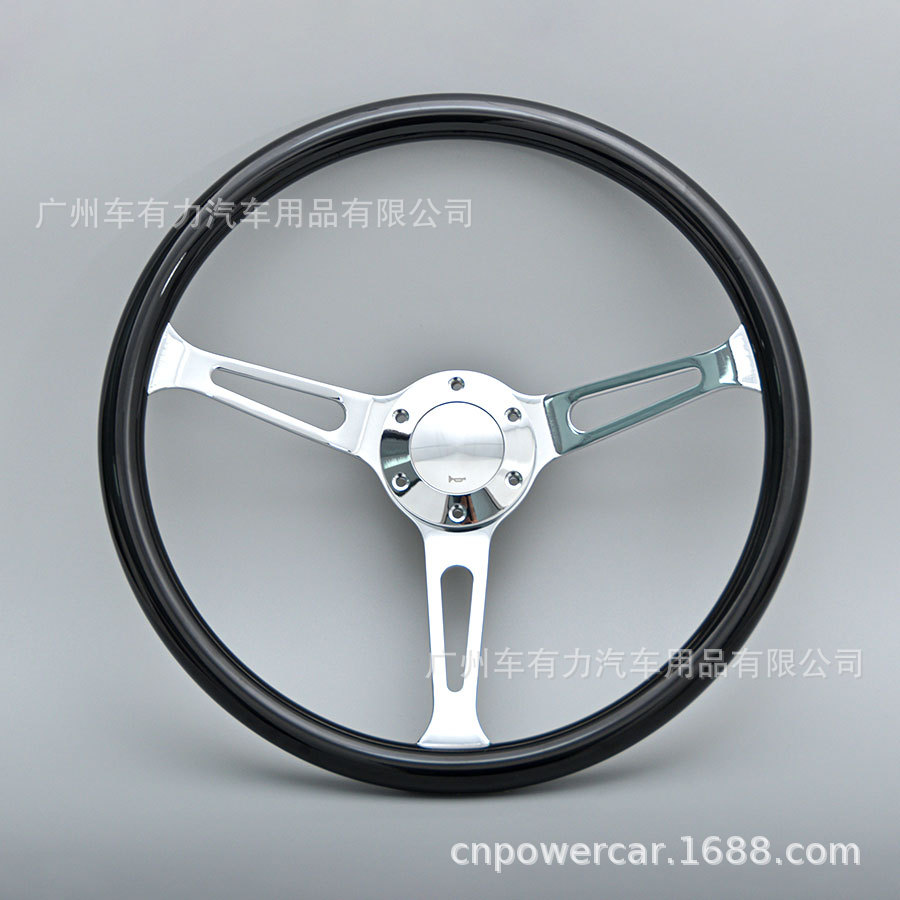 Car Modified Solid Wood Steering Wheel 15inch Suitable for Wuling Black Warrior Alto 380mm Steering Wheel