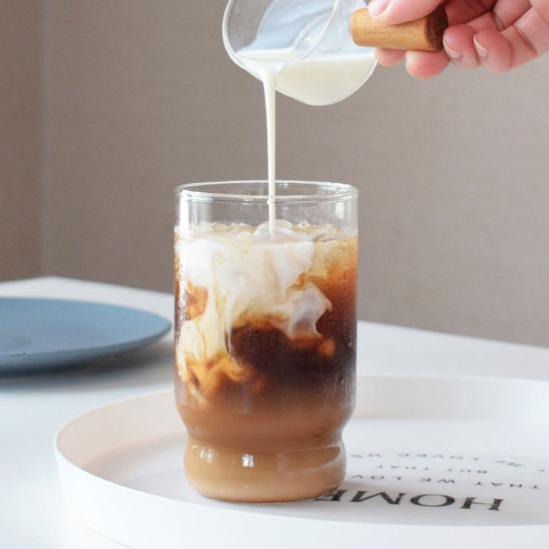 Cute Single-layer Tall Short Small Waist Simple Household Transparent Milk Coffee Juice Cold Drink High Borosilicate_voghion.com