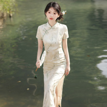 新中式旗袍送考高考2024新款改良年轻款少女复古民国风小个子夏季