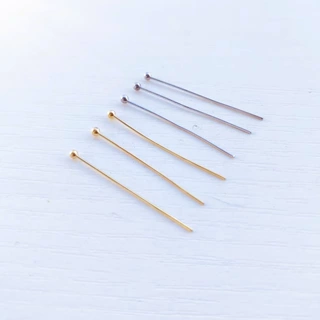 不锈钢多规格珠针穿珠耳环DIY饰品配件